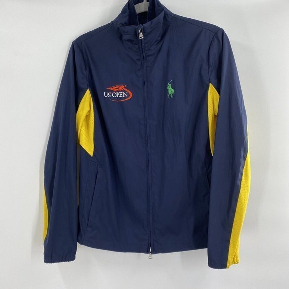 POLO Ralph Lauren US Open 2012 Big Pony Logo Windbreaker Jacket Medium - Picture 2 of 9